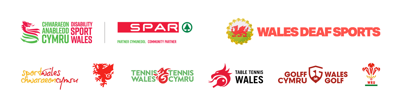 Delivered by Disability Sport Wales, SPAR, Wales Deaf Sports, FAW, Tennis Wales, Table Tennis Wales, Wales Golf, WRU