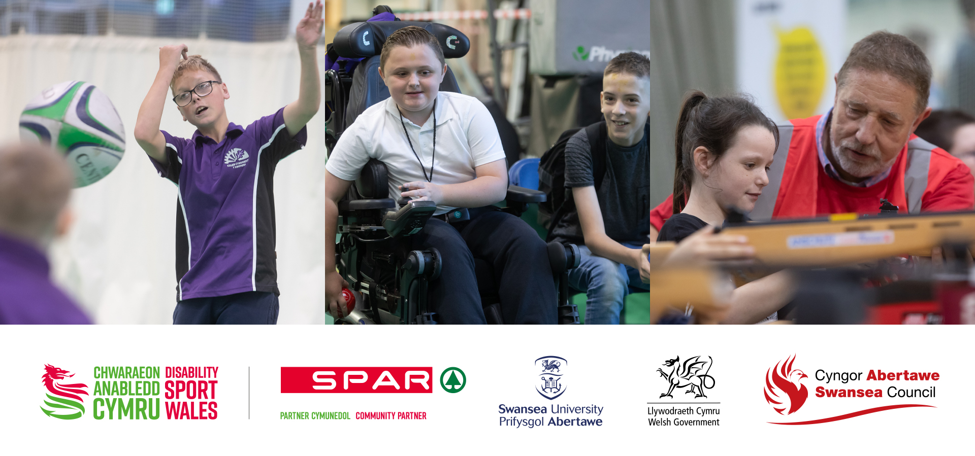 Participants at a previous insport Series event enjoy rugby, boccia and target shooting