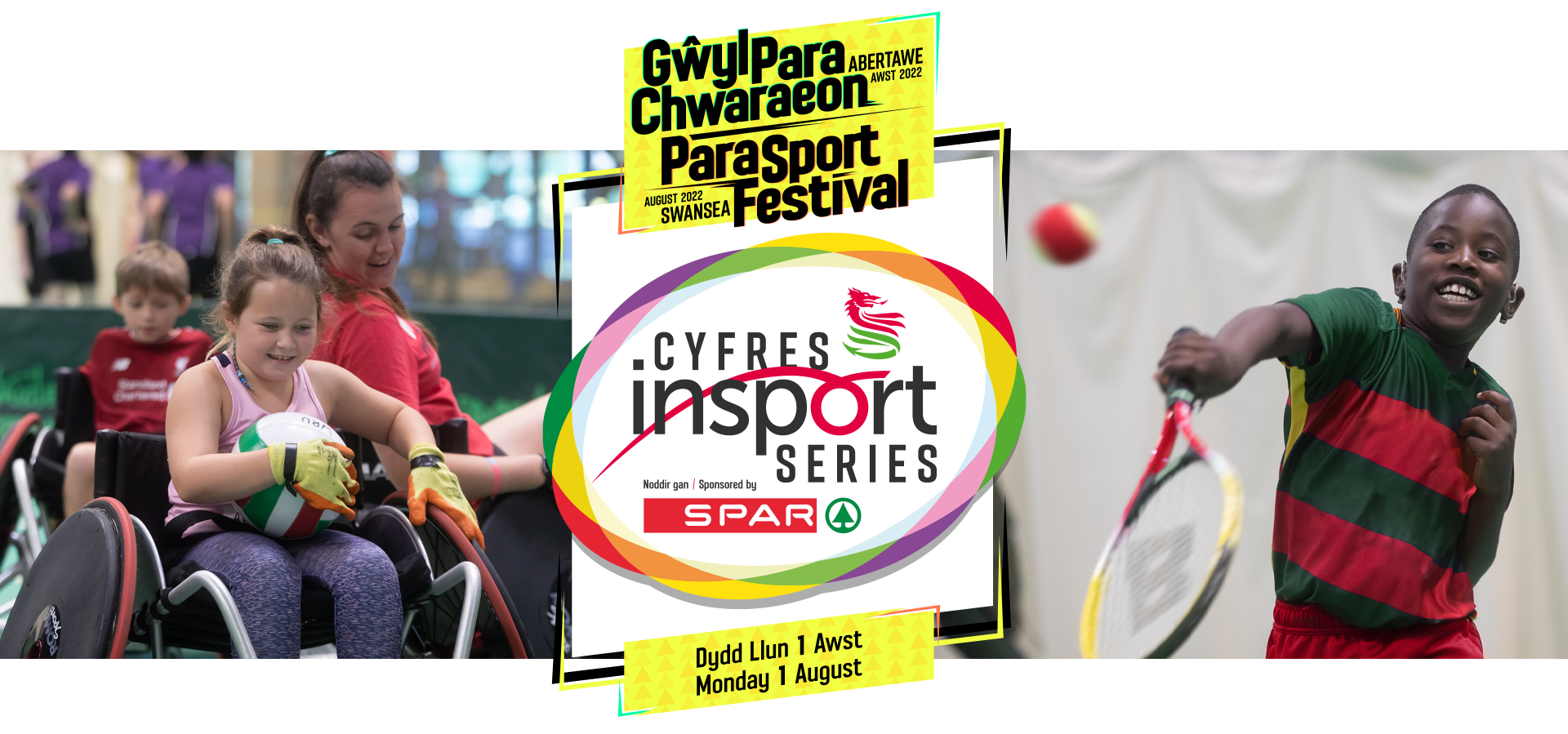 Participants at a previous insport Series event enjoy wheelchair rugby and tennis